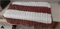 Crocheted Lap Blanket 28" x 56" approx. Good