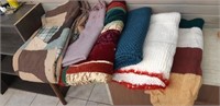Assortment of Blankets, Throws & Quilts