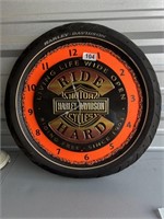 Harley Davidson Clock 25" Across U231