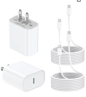 [Apple MFi Certified] iPhone Fast Charger, 2Pack