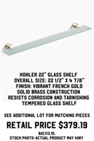 Kohler® 22" Glass Shelf in Gold