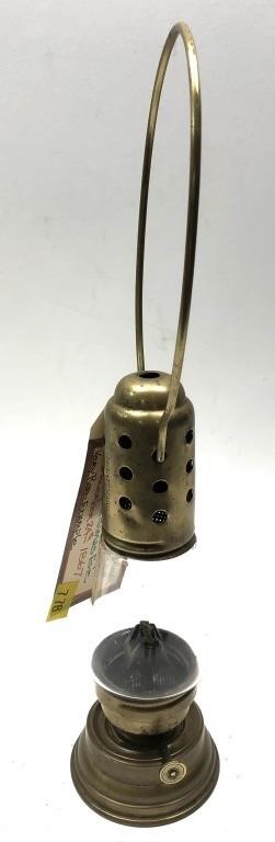 Vintage post Civil War brass lantern "Skater's