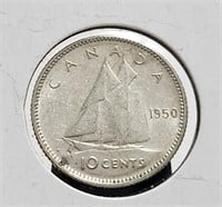 Canada 1950 10c Silver