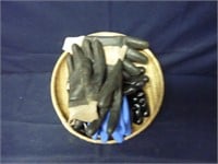WOVEN BOWL FILLED WITH GLOVES