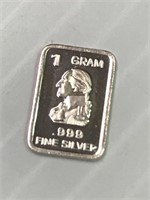 1 Gram .999 fine silver "Washington"