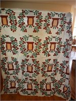 Quilt topper Lyre block, 72" x 74"