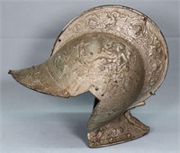 Fine Renaissance Revival Cast Iron Helmet