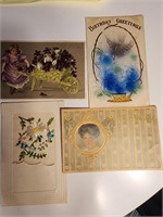 Set 4 Vintage Postcards Early 1900s