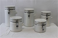 White Ceramic Canister Set