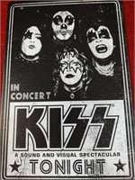 Kiss Concert Metal Sign 12x8