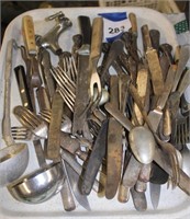 KITCHEN UTENSILS & FLATWARE BOX LOT