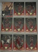 9 pocket page of Michael Jordan cards