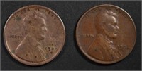 1924-D F-VF & 1909-S VG LINCOLN CENTS
