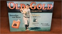 Old Gold cigarette Babe Ruth sign 1991