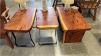 3 LOG STYLE ACCENT TABLES
