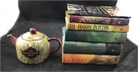 Six Books And Teapot About Harry Potter