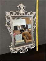 Vintage Silver  Framed Mirror