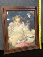 Vintage Framed "Calamady Children" Print