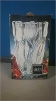Mikasa crystal vase in box 8 in tall