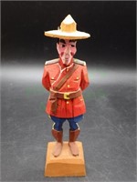 Wood Carving of a Canadian Mountie Policeman