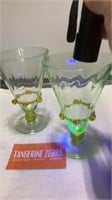 Uranium Vaseline Cocktail Glass Murano (C)