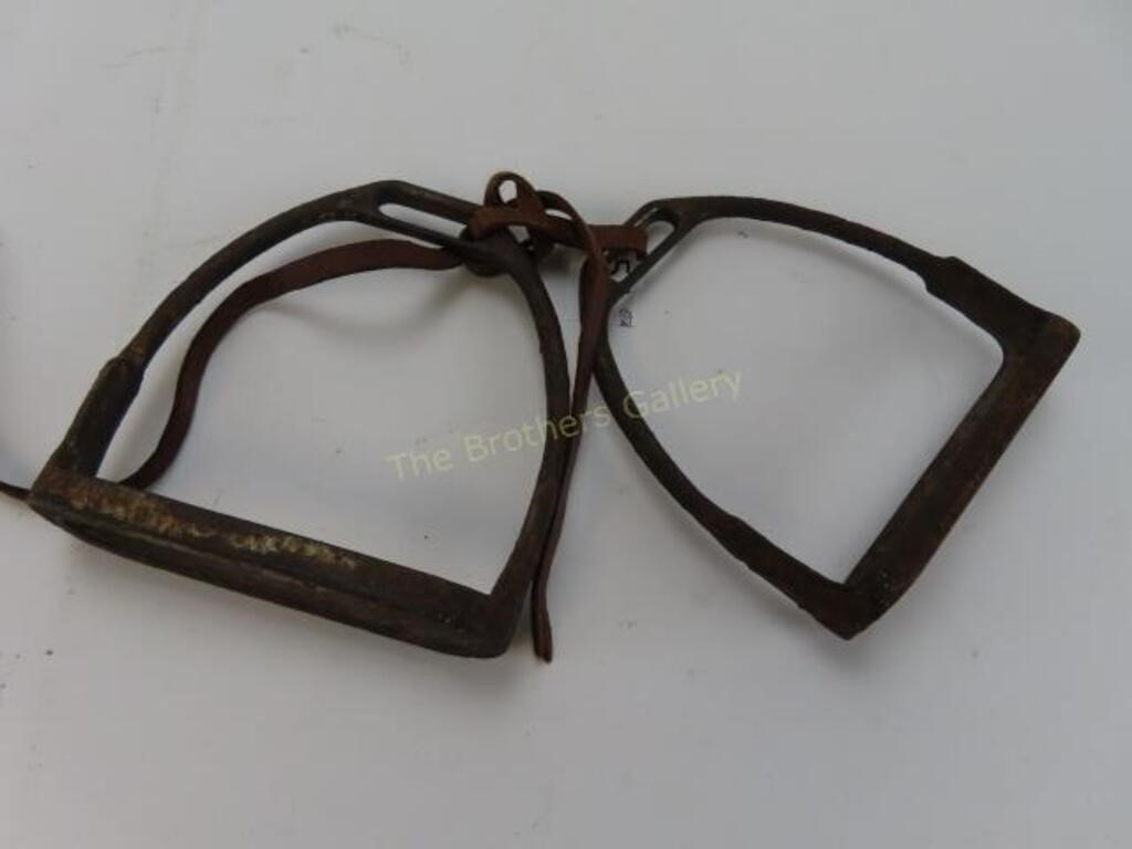 Vintage Iron Stirrups - 6" Long Ea