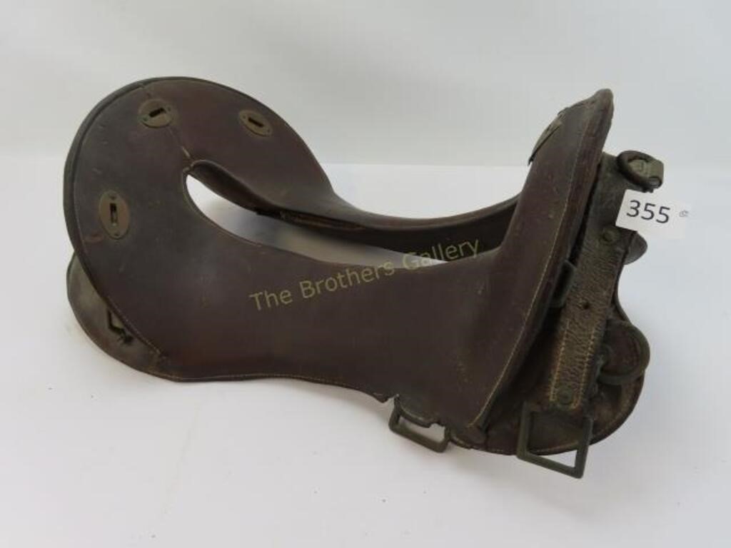 Vintage English Leather Saddle - 20" Long