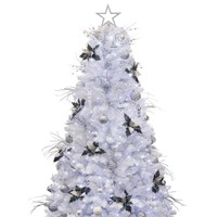 KI Store 6ft Christmas Tree with Ornaments and
