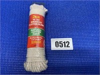 #6 50' Braided Clothesline Natural Cotton Fiber