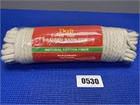 #10 100' Braided Sash Cord Natural Cotton Fiber