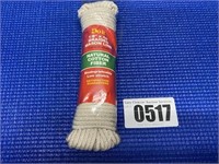 1/8"x48' Braided Clothesline Natural Cotton Fiber