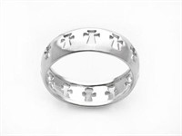 Sterling Silver Multiple Cross Ring - Size 11
