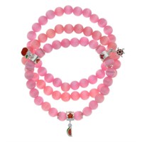 Pink Cat's Eye Bracelet Set of 3