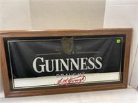 GUINNESS DRAUGHT FRAMED BEER MIRROR - 30.5" x 15.5