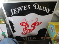 Poster Board Lewis Dairy Sign