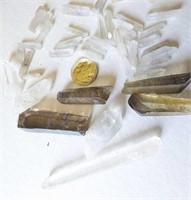Collection of loose crystal specimens