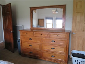 3 pc modern oak bedroom suite
