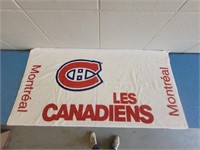 FRENCH MONTREAL CANADIANS TOWEL 20.5" X 52"