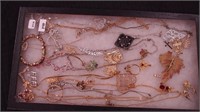 Group of costume jewelry, all with rhinestones