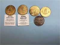 Five Hawaiian tokens