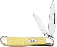 Case XX CA030 Yellow Synthetic Peanut Pocket Knife