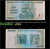 2007-2008 Zimbabwe (ZWR 3rd Dollar) 50 Million Dol