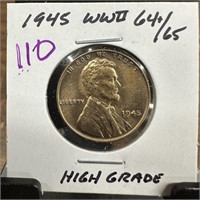 1945 WHEAT PENNY CENT HIGH GRADE