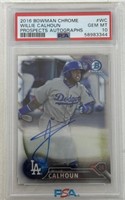 2016 WILLIE CALHOUN AUTOGRAPHED CARD