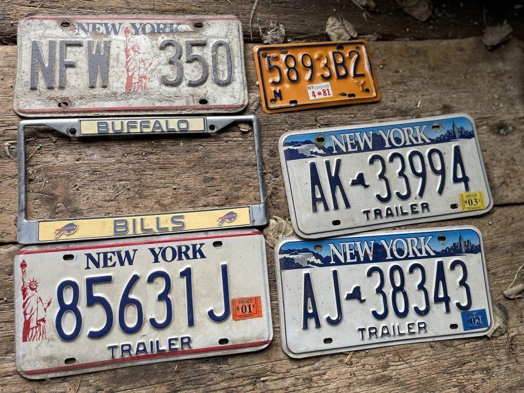 5 license plates