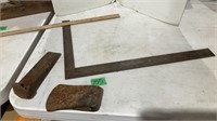 T square and axe heads