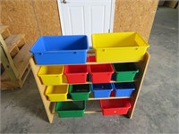 Really nice Bin and Wooden Storage Piece, apps new