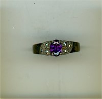 Sterling Purple Setting W/ Marcasites S8.5