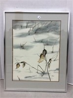 framed art, winter milkweed,  16 3/4 x 20 3/4