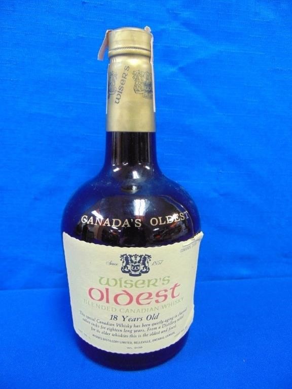 1950 Wiser's 18 Year Old Whisky Bottle ( Unopened)